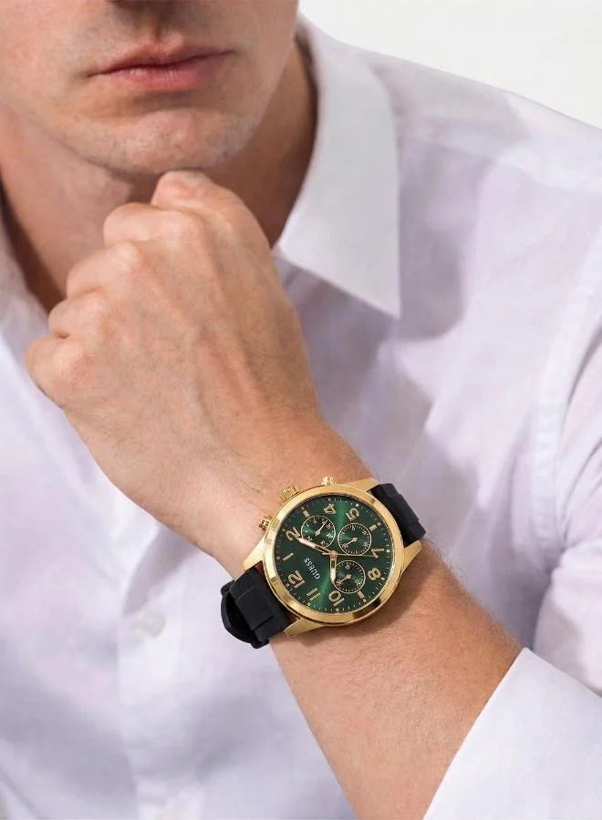 GUESS  Parker Leather Strap Analog Watch for Men | Best Price UAE