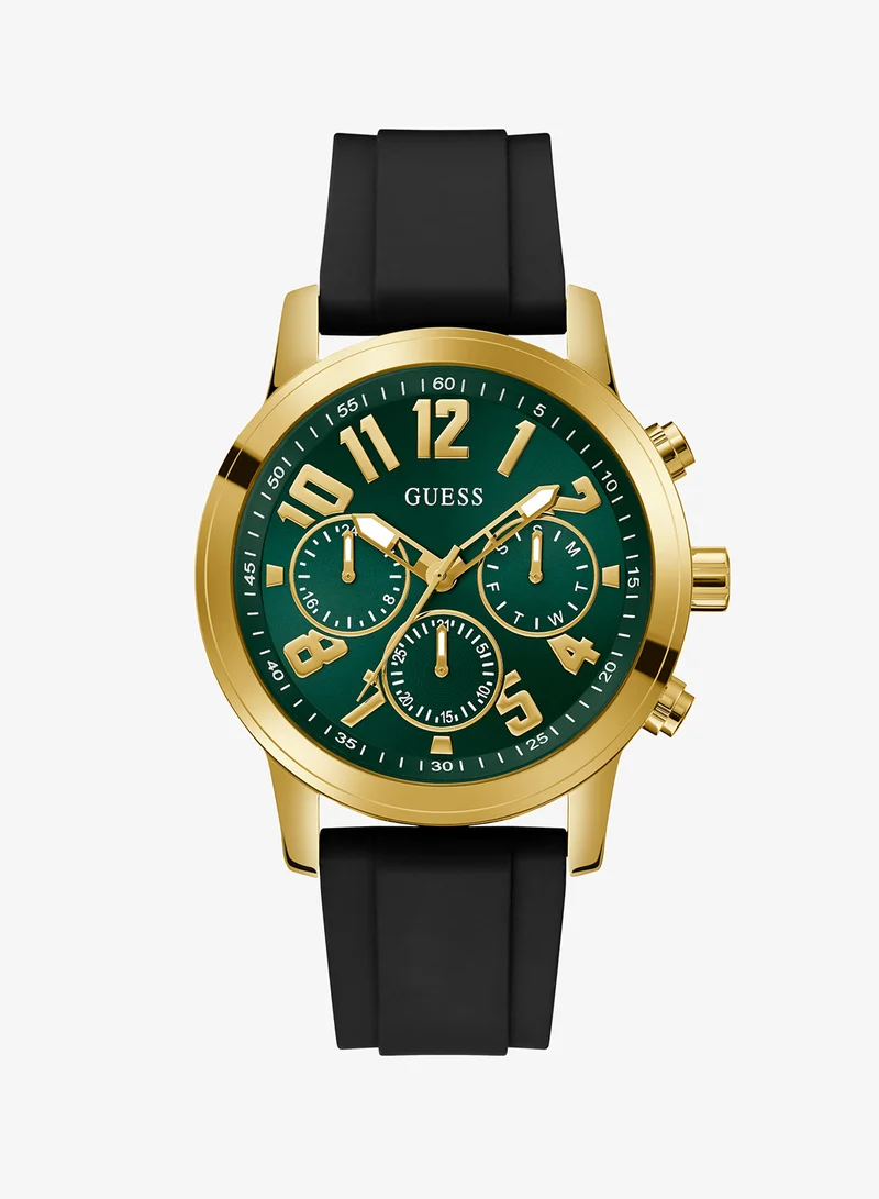 GUESS Parker Leather Strap Analog Watch