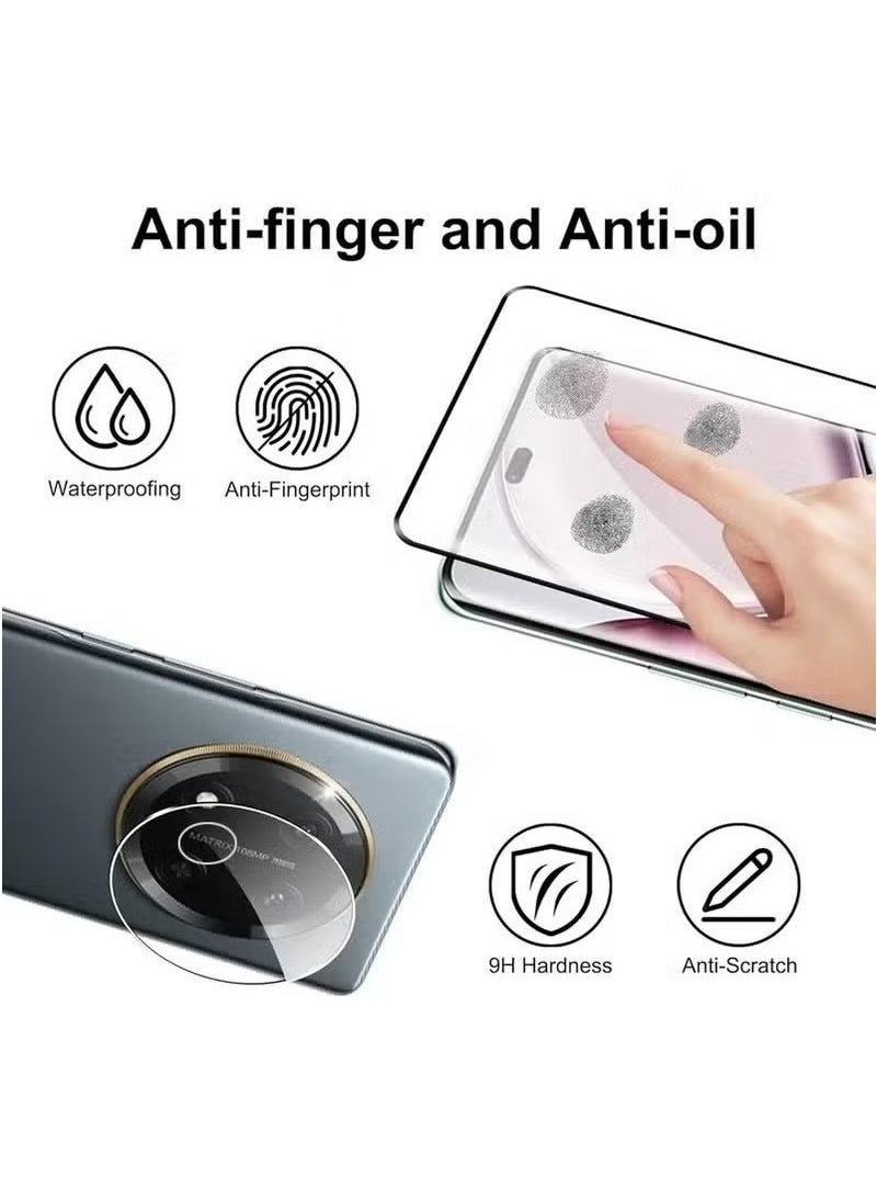 SNBFA [2+2 Pack] Screen Protector Compatible with Honor X9c with Camera Lens Protector,Full Coverage 9H Tempered Glass Film,HD Clear Scratch Resistant, Bubble-Free, Anti-Fingerprint ﻿ - Image 2