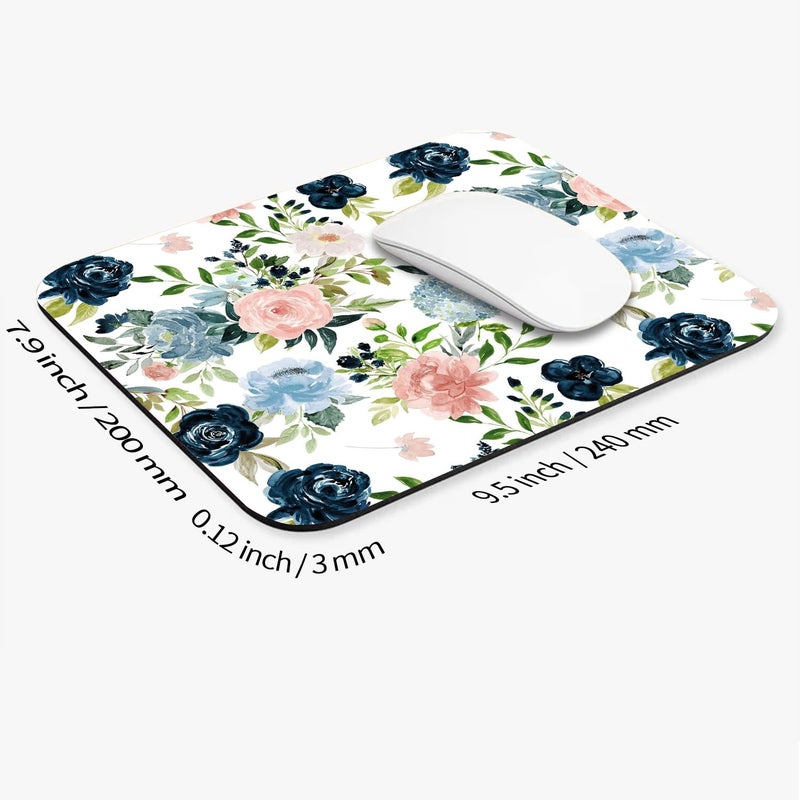 Armanza Square Mouse Pad Pretty Flowers, Personalized Premium-Textured Custom Mouse Mat Design, Washable Mousepad Cloth, Non-Slip Rubber Base Computer Mouse Pads for Wireless Mouse - Image 2