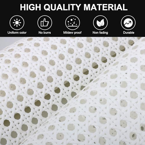 FEELOVE 16" Width Cane Webbing, 3.3 Feet Cane Webbing Roll for Caning Project, Rattan Webbing, Caning Material for Chairs, Cabinet, Dresser, Furniture - Image 5