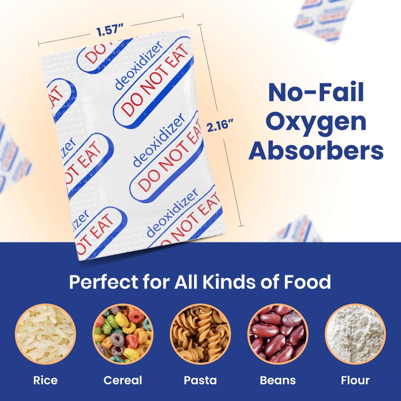 Wallaby 500cc Oxygen Absorbers - 100 Count - for Long Term Food Storage & Survival, Mylar Bags, Canning, Harvest Right Freeze Dryer, Dehydrated, and Preserved Foods - FDA Food Safe 500cc - Image 2