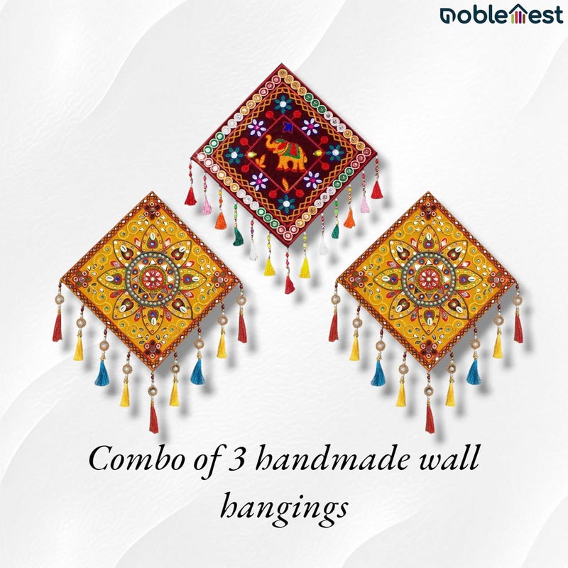 Noblenest Handmade Gujarati Traditional Wall Hanging, Home Decor - Image 5