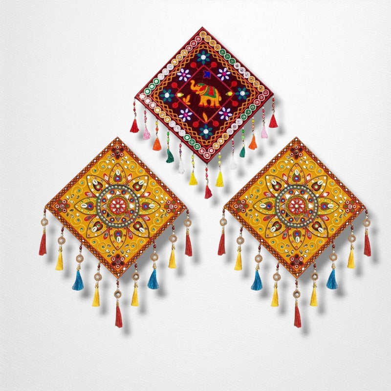 Noblenest Handmade Gujarati Traditional Wall Hanging, Home Decor - Image 1