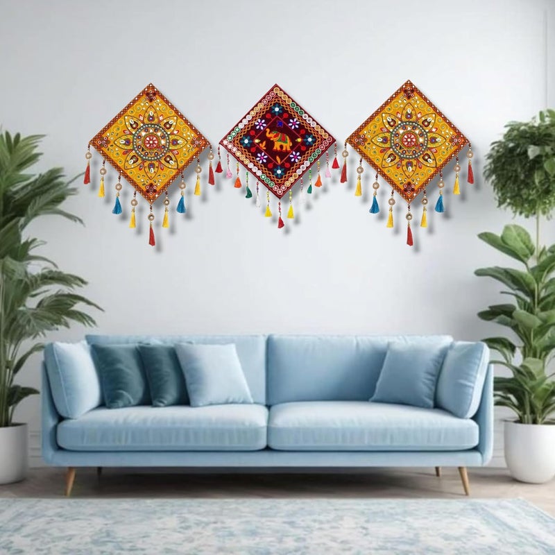 Noblenest Handmade Gujarati Traditional Wall Hanging, Home Decor - Image 4
