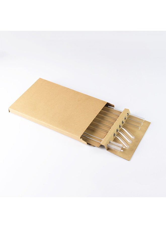 Generic Clear Glass Straw set, 6 Straws and 2 Straw Brushes  - Image 2