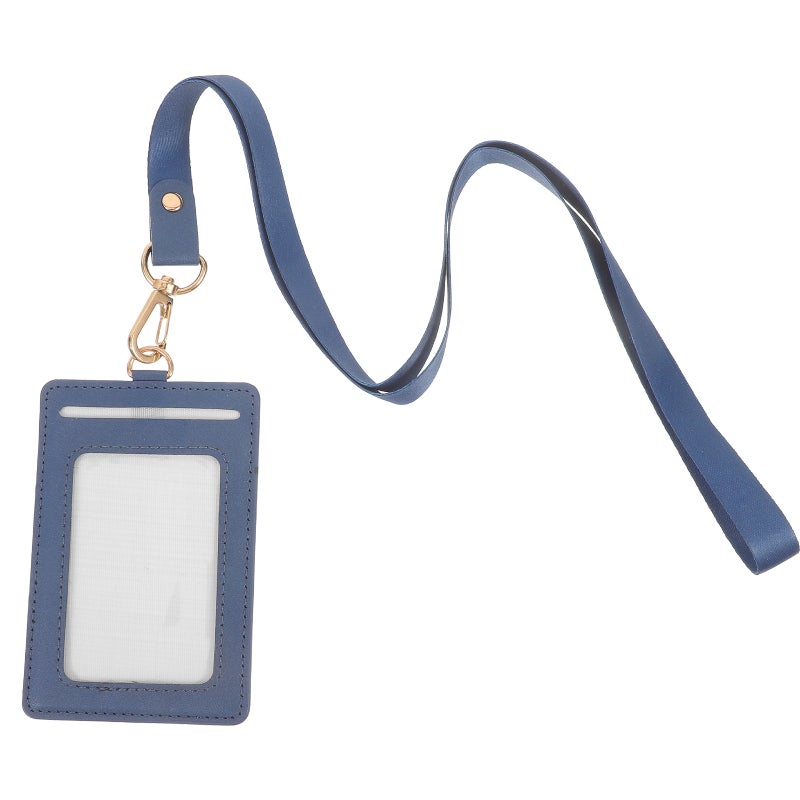 ID Card Sleeve with Lanyard Reusable Badge Protector Card Sleeve ID Card Holder - Image 3