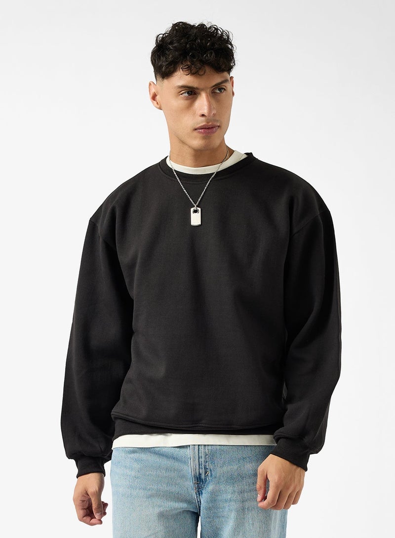 Seventy Five Graphic Crew Neck Pullover Oversize Sweatshirt - Image 1