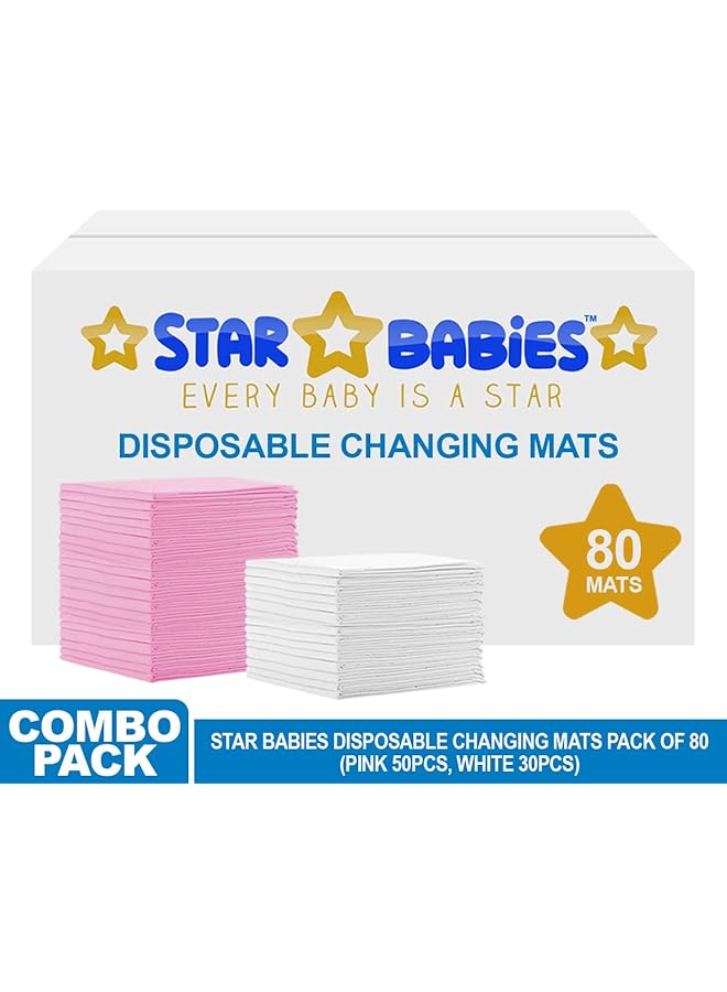 STAR BABiES Disposable Changing Mats Pack Of 80 Assorted - Image 2