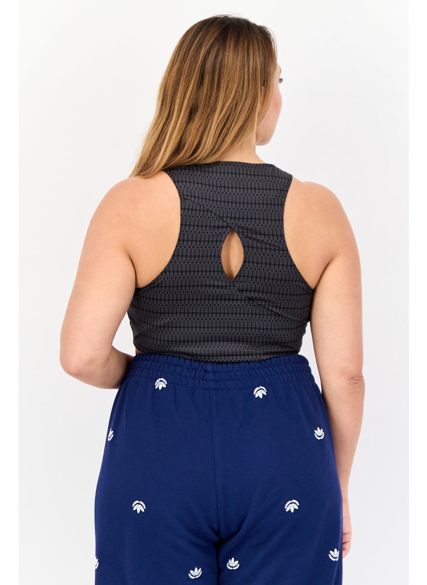 Adidas - Women Slim Fit Sleeveless Training Tank Top, Grey - Image 1