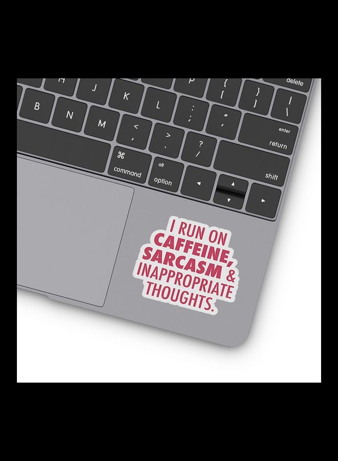RKN I Run On Coffee Vinyl Stickers For Laptop 3inch - Image 1