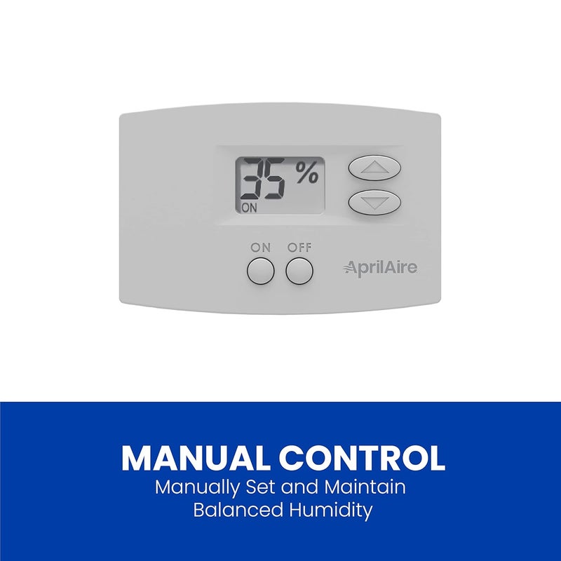 Aprilaire AprilAire 865 WholeHouse Steam Humidifier Manual Steam Humidifier with Wall Mount Fan WholeHouse Humidifier for Homes without HVAC Duct System up to 10300 Sq Ft White  - Image 2