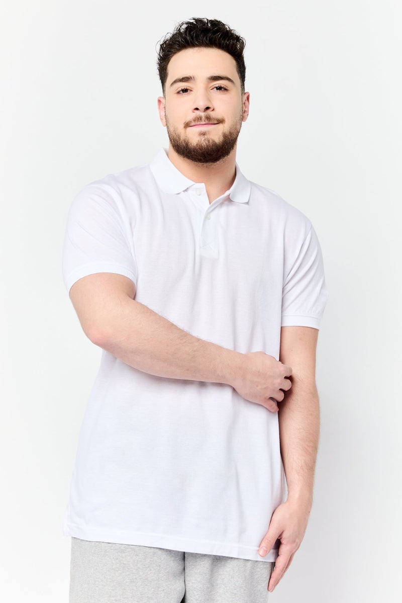 Harmont  Blaine Sport Men Narrow Fit Short Sleeves Outdoor Polo Shirt, White  - Image 1