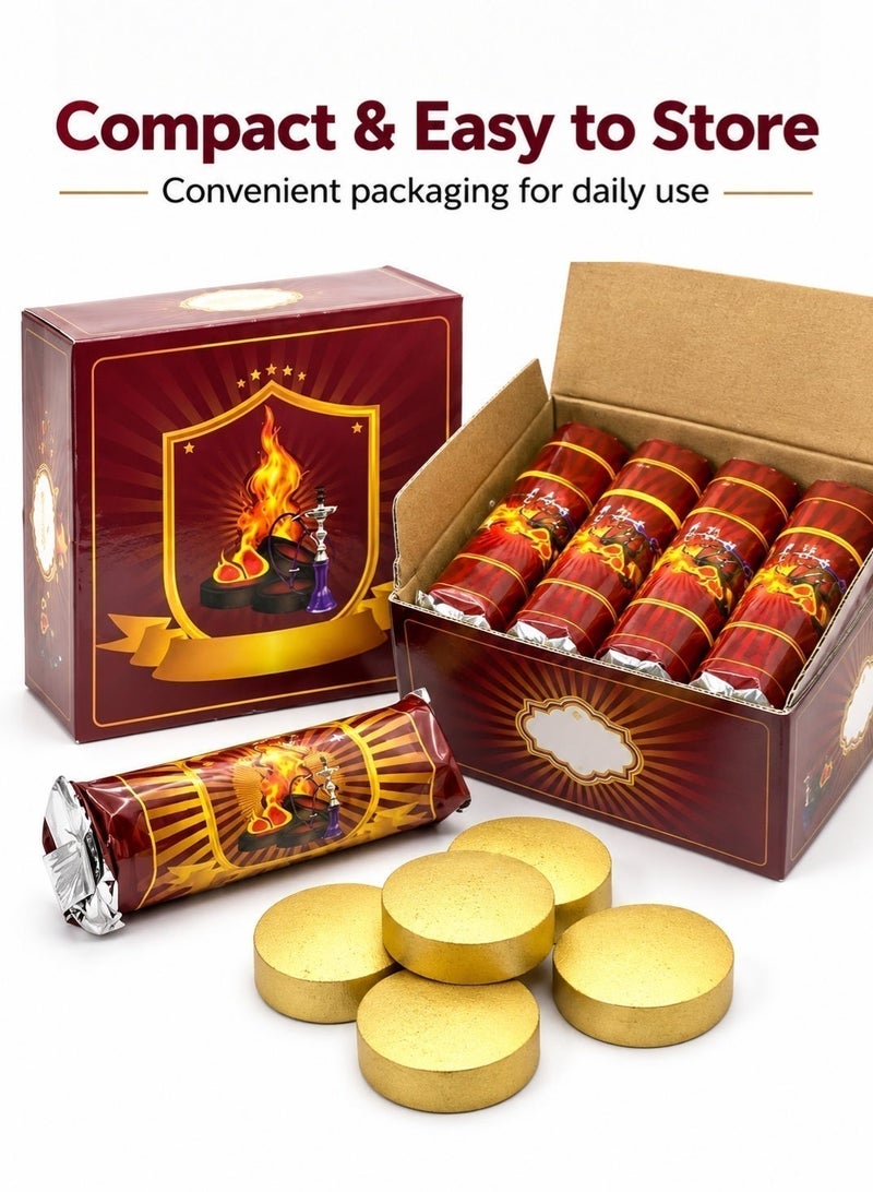 Rich Life 80-Piece Bakhoor Charcoal Quick Ignite and Long Lasting Incence Charcoal tablets (33mm) | Fast-Lighting Natural Coals for Incense Burners, charcoal burner bakhoor coal  charcoal for bakhoor - Image 4