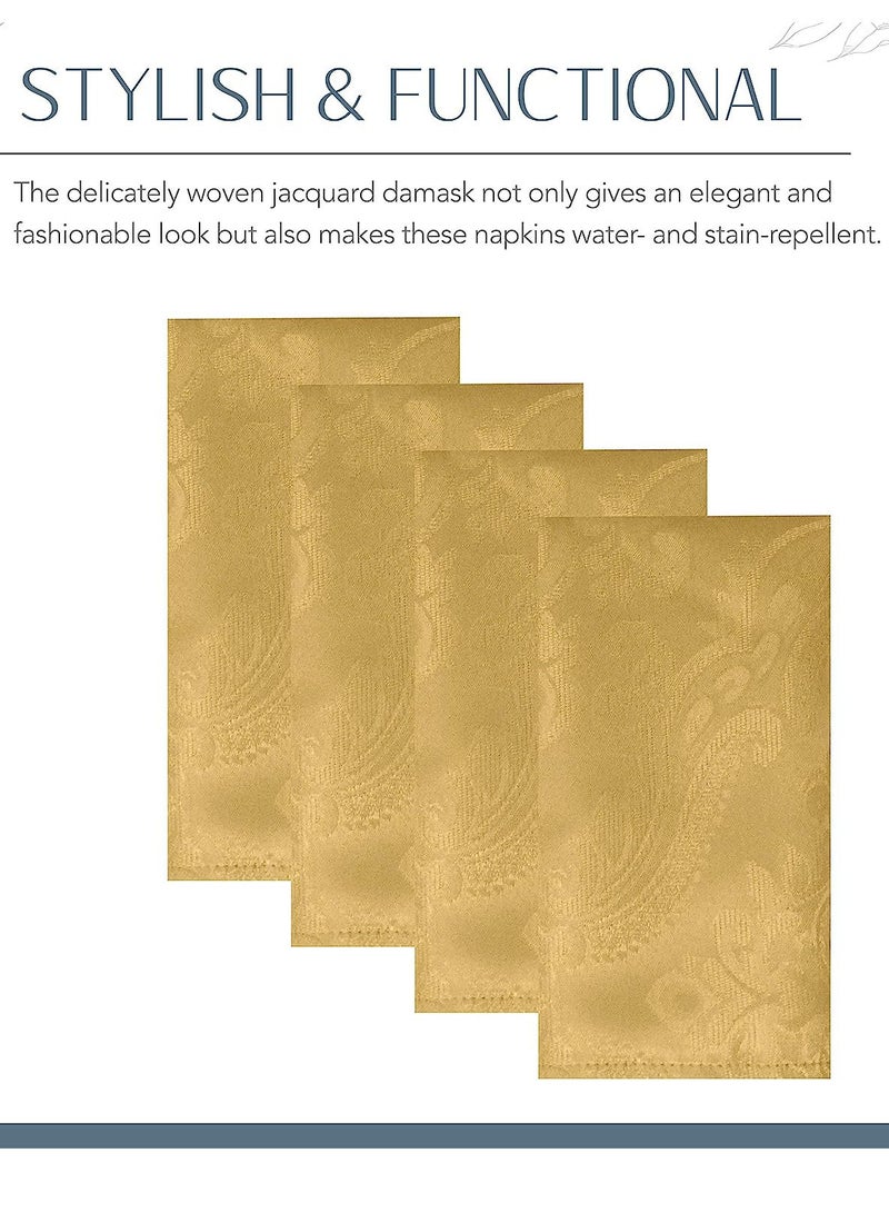 GROWSTEADY Set of 4 Table Fabric Napkins Handkerchief Wedding - Image 1