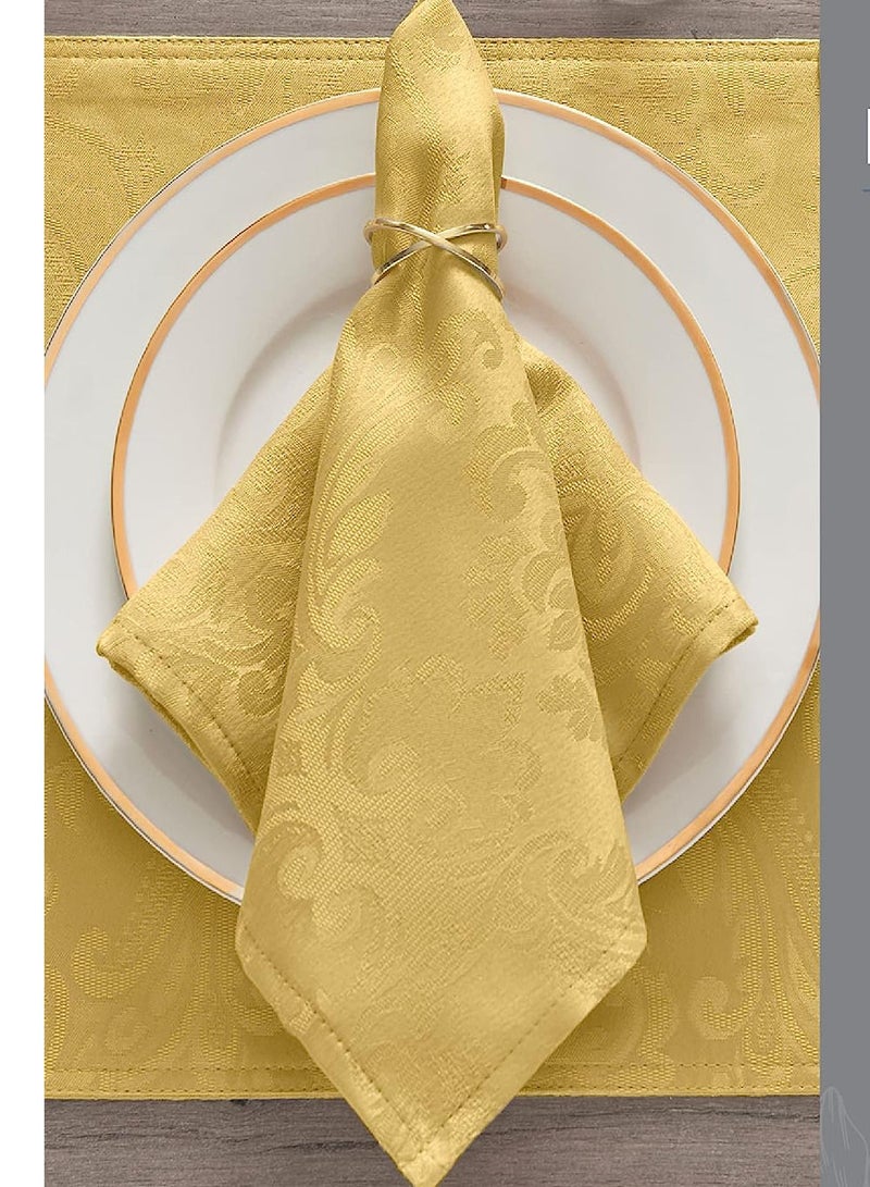 GROWSTEADY Set of 4 Table Fabric Napkins Handkerchief Wedding - Image 2