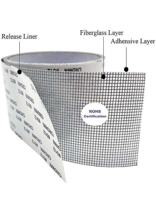 شاتل أرت شريط إصلاح شاشة النافذة من SHUTTLE ART، لاصق قوي ومضاد للماء لتغطية ناموسية النافذة، شريط شبكي لإصلاح تمزقات الأبواب والثقوب وبقع الشاشة - Image 4