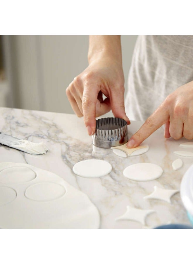 Lace Round Stainless Steel Cutting Die 6-Piece Set of Wavy Tooth Pattern Mousse Circle Biscuit Mantou Vegetable Fruit Mold - Image 4