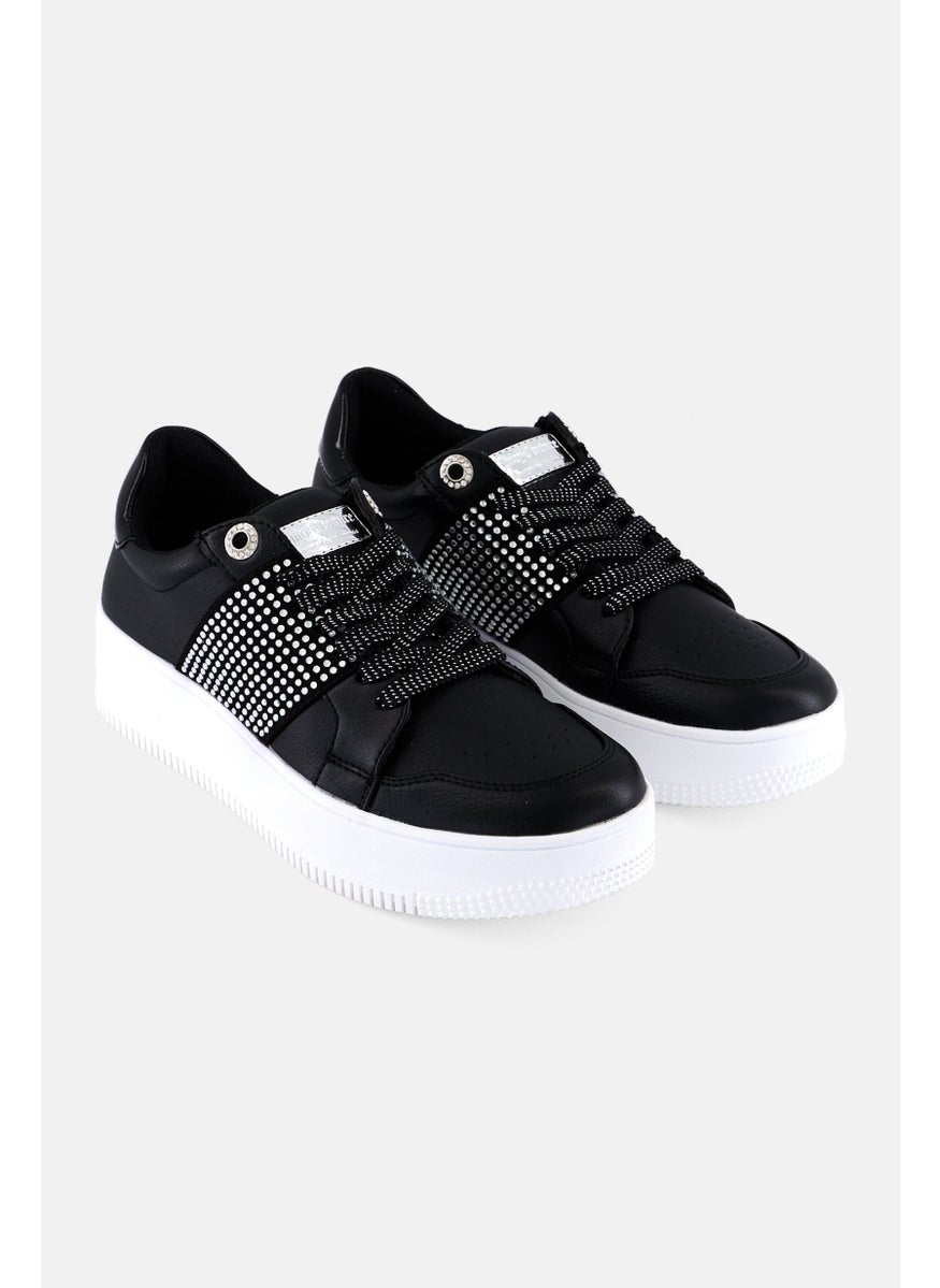 Juicy Couture Women Jc-Deja Lace Up On Casual Shoes, Black  - Image 1