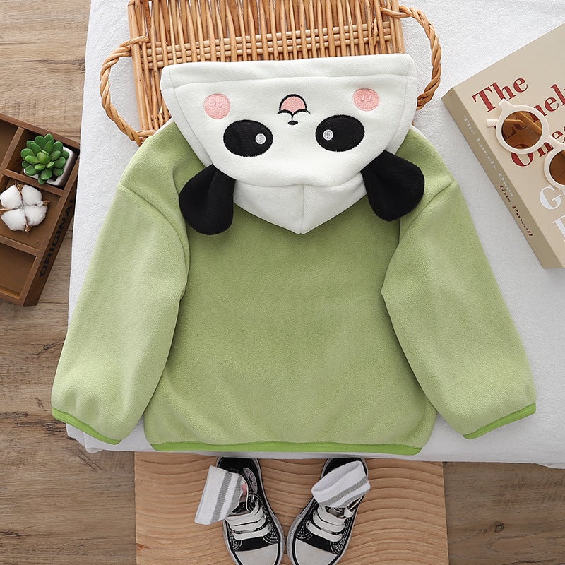 Boys Coat Children'S Chinese Style Hooded Clothes Winter Fleece-Lined Thickened Baby Winter Clothes - Image 5