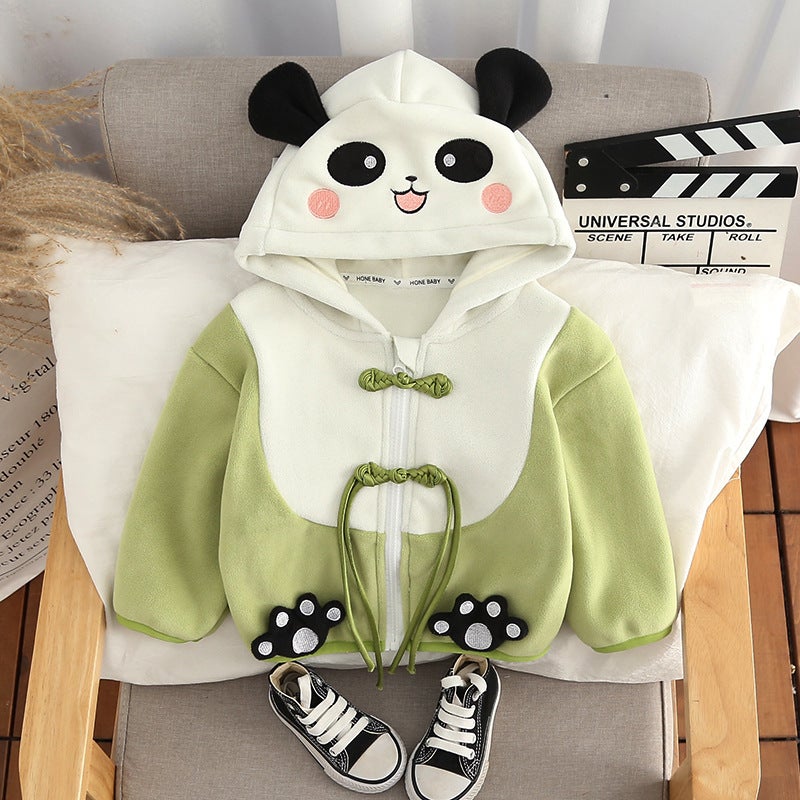 Boys Coat Children'S Chinese Style Hooded Clothes Winter Fleece-Lined Thickened Baby Winter Clothes - Image 2