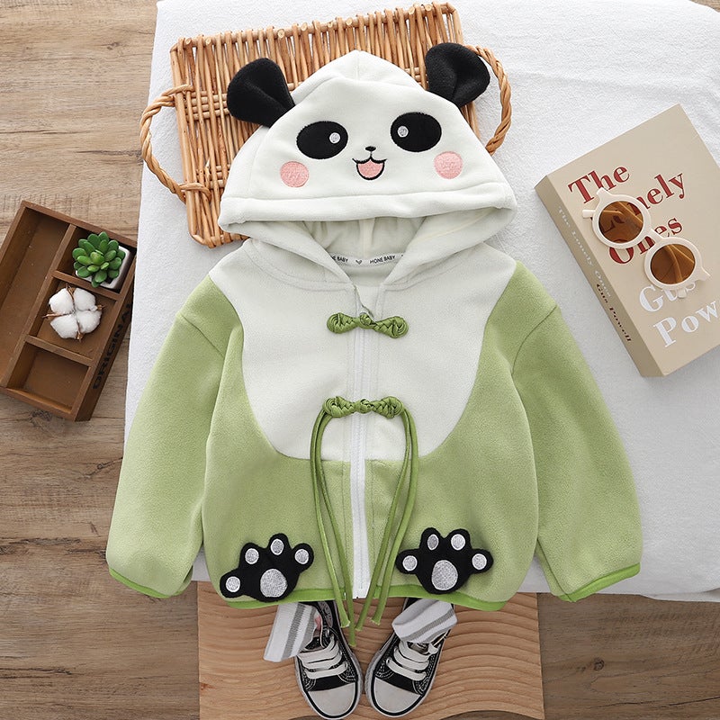 Boys Coat Children'S Chinese Style Hooded Clothes Winter Fleece-Lined Thickened Baby Winter Clothes - Image 4