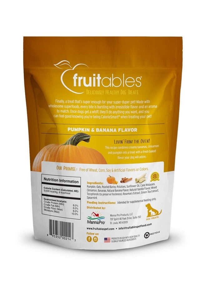 Fruitables - Fruitables Baked Dog Treats - Pumpkin Treats for Dogs - Healthy Low Calorie Treats - Free of Wheat, Corn and Soy - Pumpkin and Banana - 7 Ounces (2 Pack) - Image 1