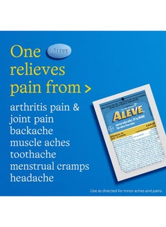 ALEVE Pain Reliever & Fever Reducer Naproxen Sodium Caplets, Body Pain Relief, Arthritis Pain Relief, Pain Medicine for Adults and Children Ages 12 and Up, 60 Individual Pouches  - Image 2