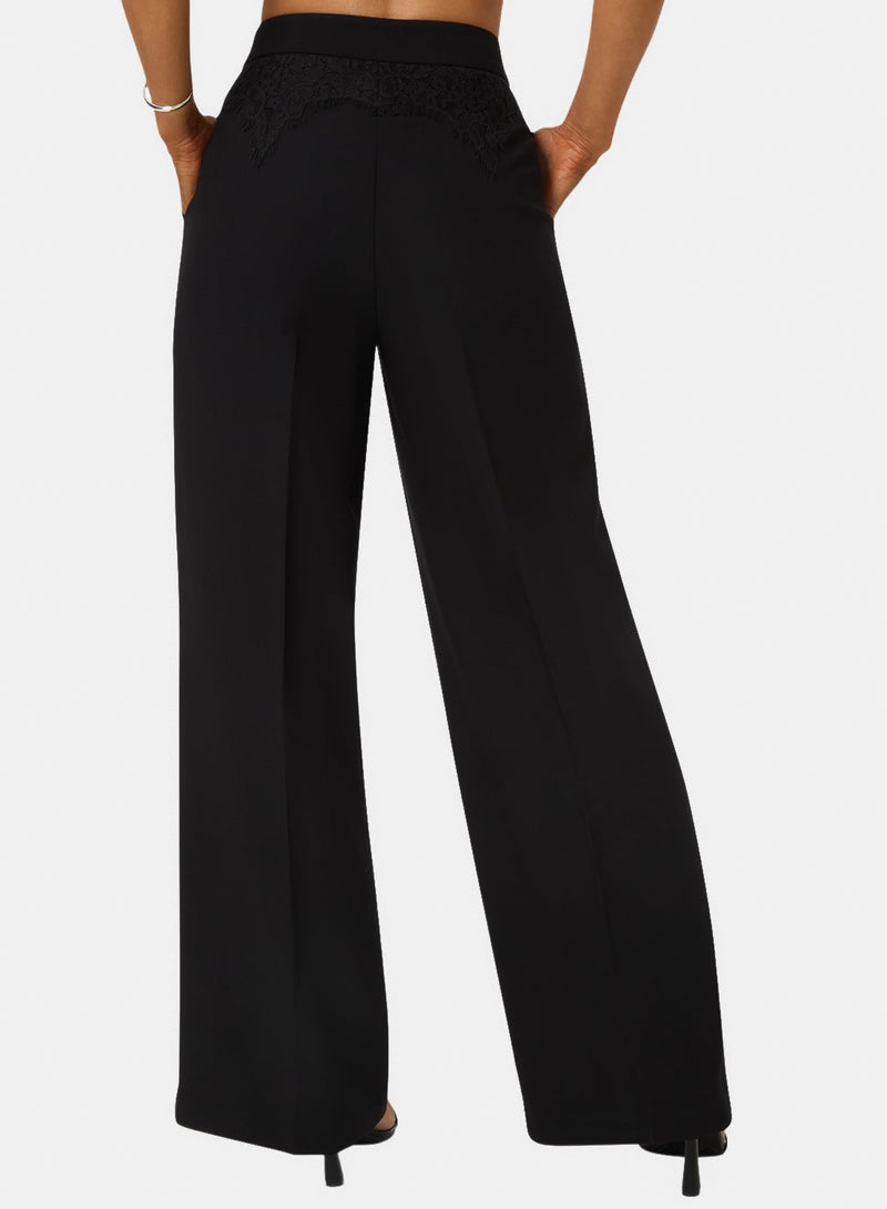 bebe Tailored High Waist Palazzo Leg Pant - Image 3