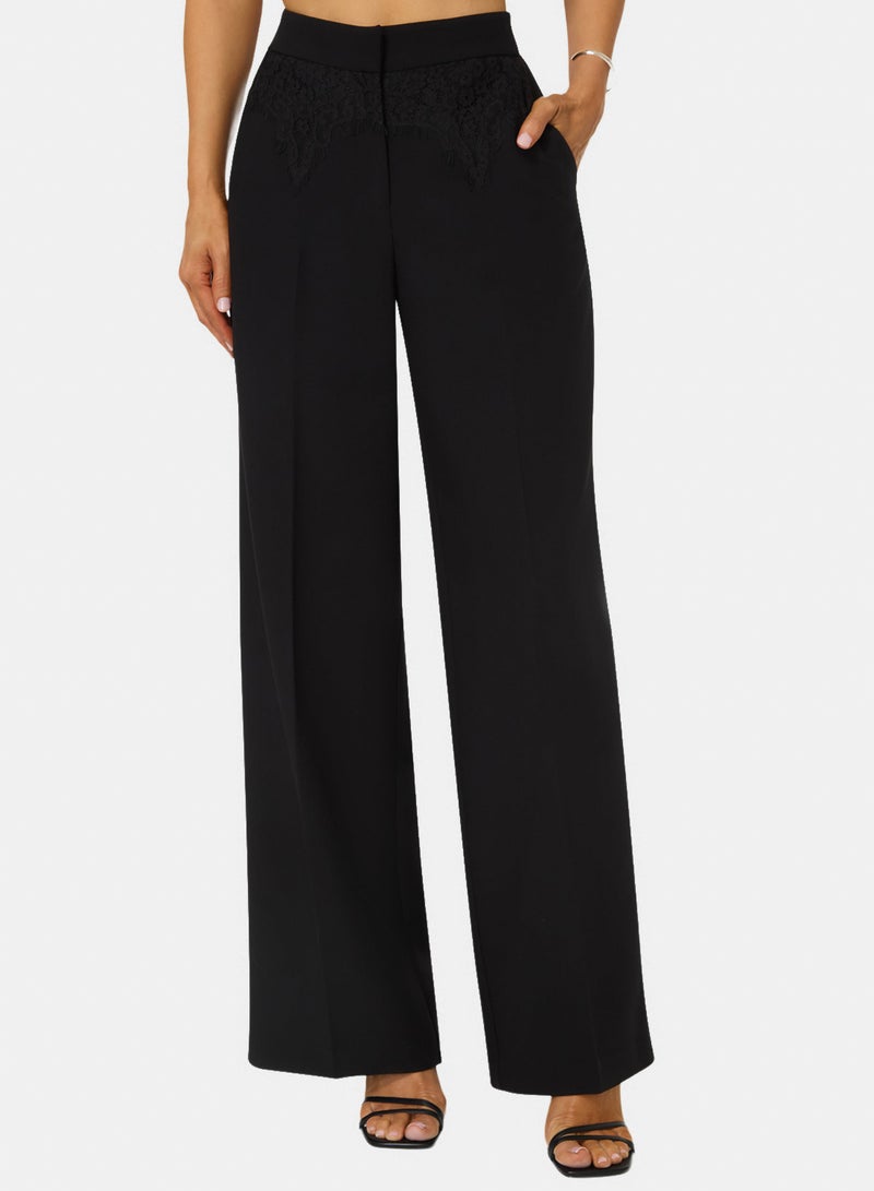 bebe Tailored High Waist Palazzo Leg Pant - Image 4