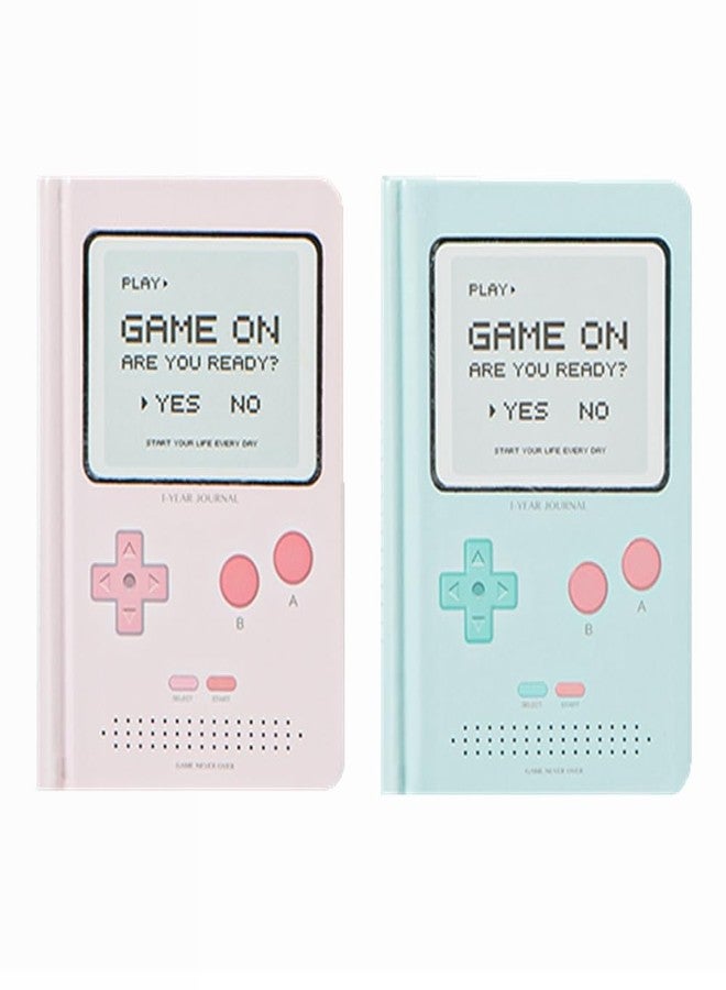 receip Undated Daily Planner 365 Days Notebook Game Design Pocket Organizer Appointment Book Journal Notebook A6 mini Cute Diary (Pink+Green) - Image 1