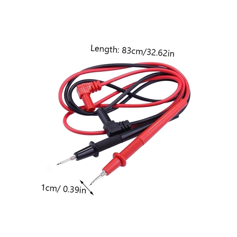 أسلاك اختبار المتر المتعدد الرقمي 10 أمبير كحد أقصى، مطلية بالمطاط لقبضة مريحة - Image 3