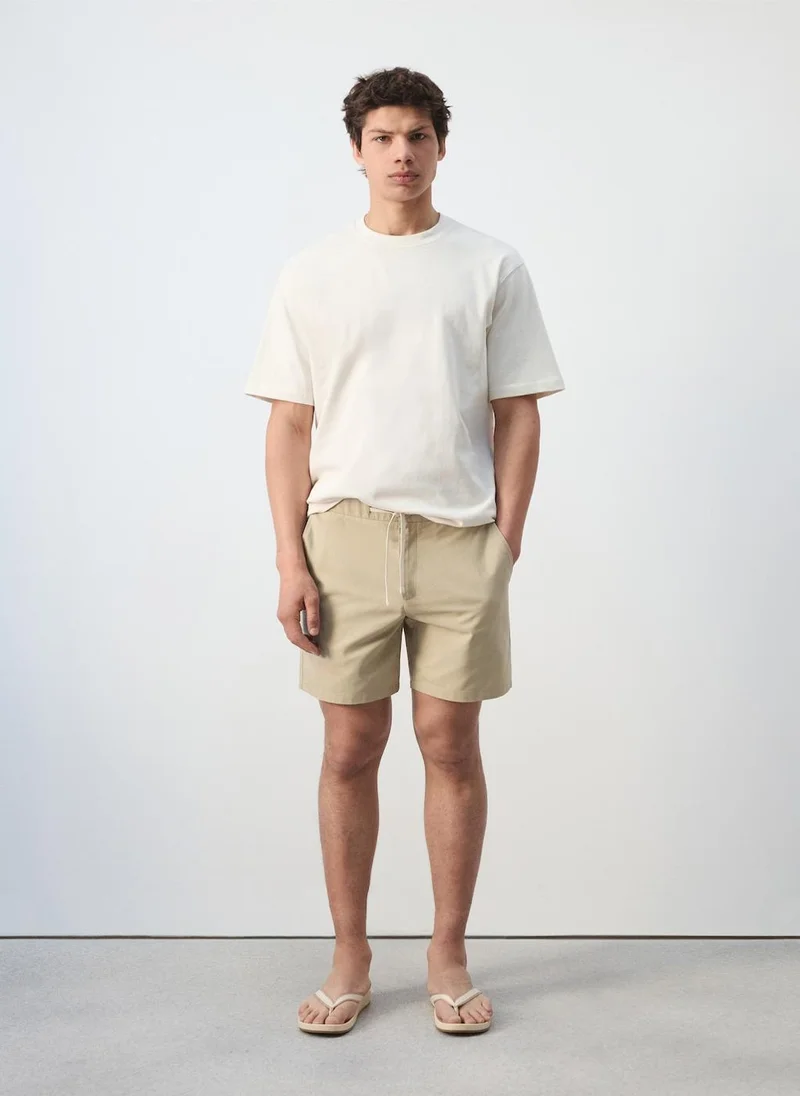 Mango Man  Cotton lyocell bermuda shorts for Men | Best Price UAE