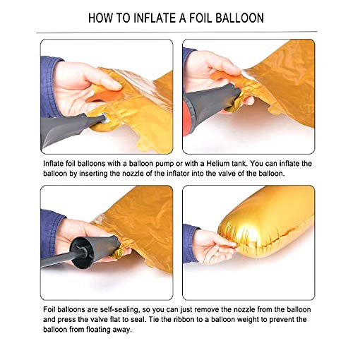 AMFIN® 17 inch 9 Number Foil Balloon, Birthday Decoration Items [Helium Supported] - Gold - Image 5