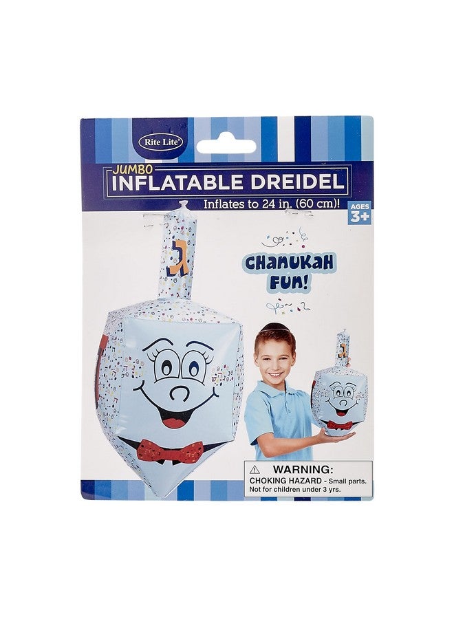 Rite Lite Inflatable Chanukah Dreidel Decoration - Hanukkah Gifts, Blow Up Outdoor Indoor Yard Décor Goodie Bag Rewards Jewish Holiday Party Favors Toys For Kids 24"H - Image 3