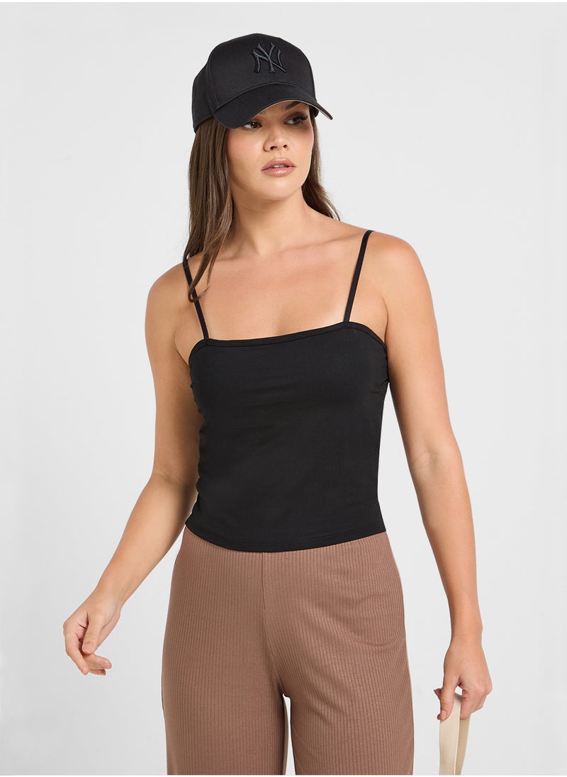 Ginger Basics Microfiber Cami Tank With Bra Top  - Image 1
