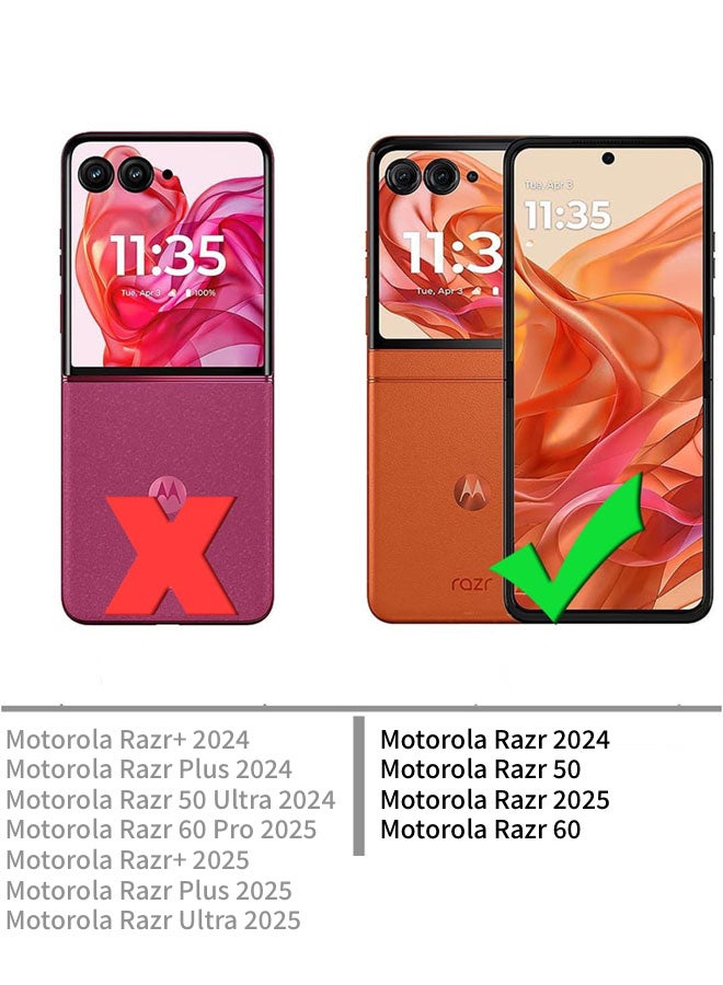 SJet Motorola Razr 50/60 Case Hard PC Back Cover for Moto Razr 2024/2025 (Clear) - Image 2