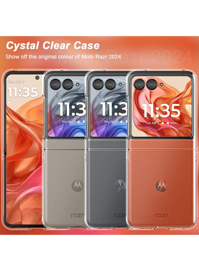 SJet Motorola Razr 50/60 Case Hard PC Back Cover for Moto Razr 2024/2025 (Clear) - Image 4