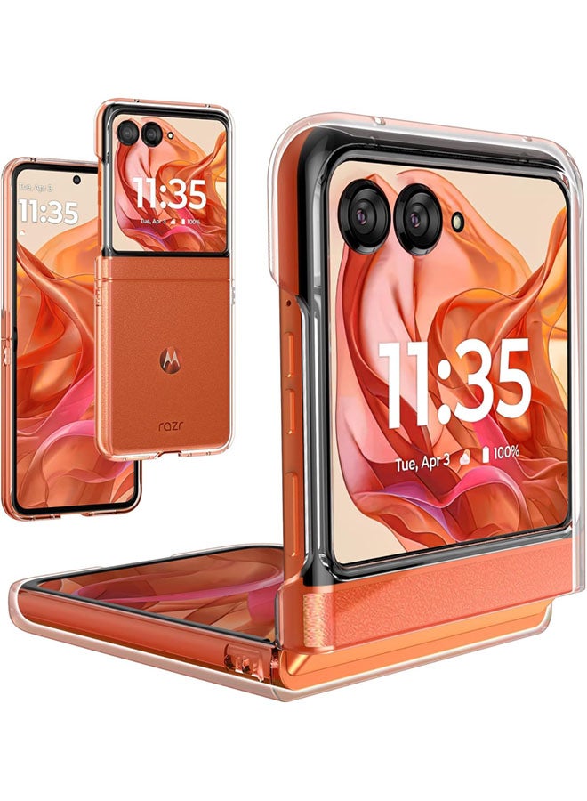 SJet Motorola Razr 50/60 Case Hard PC Back Cover for Moto Razr 2024/2025 (Clear) - Image 1