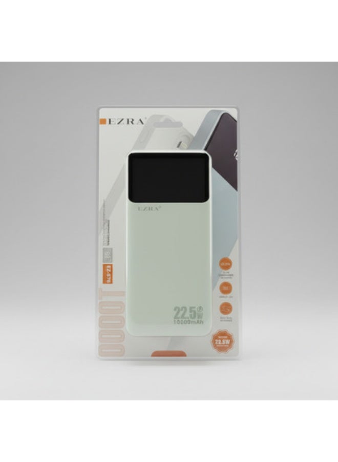 Ezra 10000mAh Power Bank – 22.5W Fast Charging with LED Display