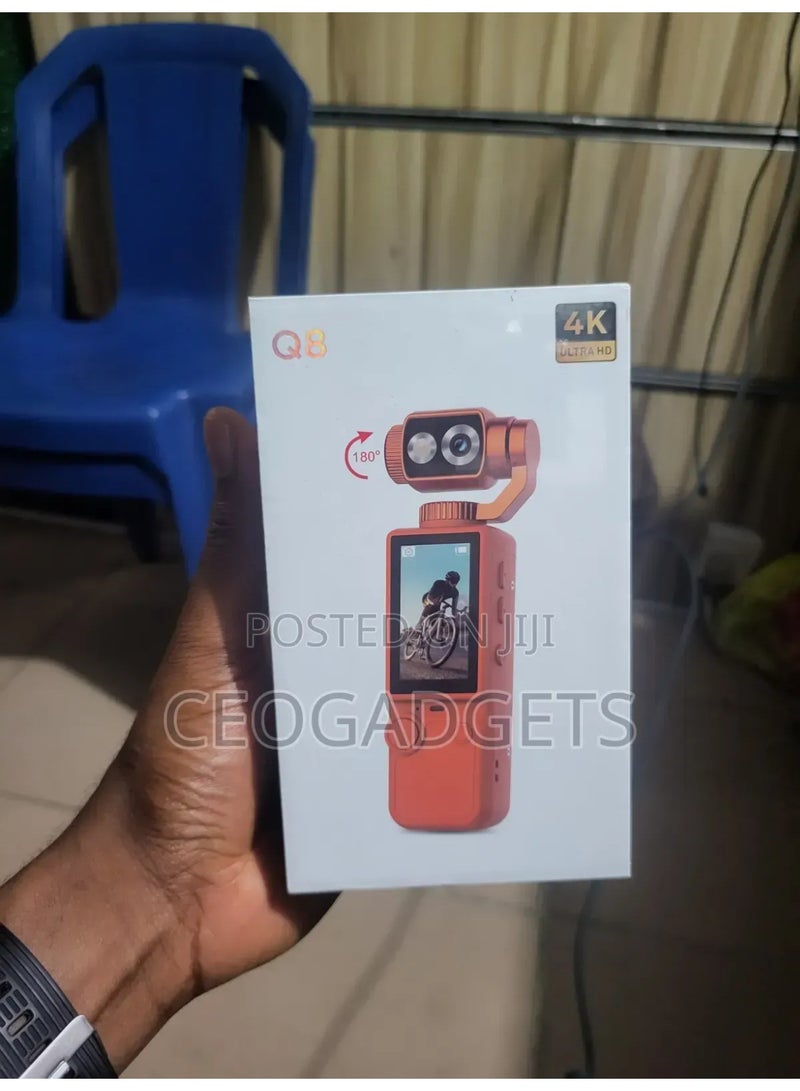 Q8 4K Ultra-Clear Handheld Action Camera with EIS Stabilization and Autofocus - Image 1
