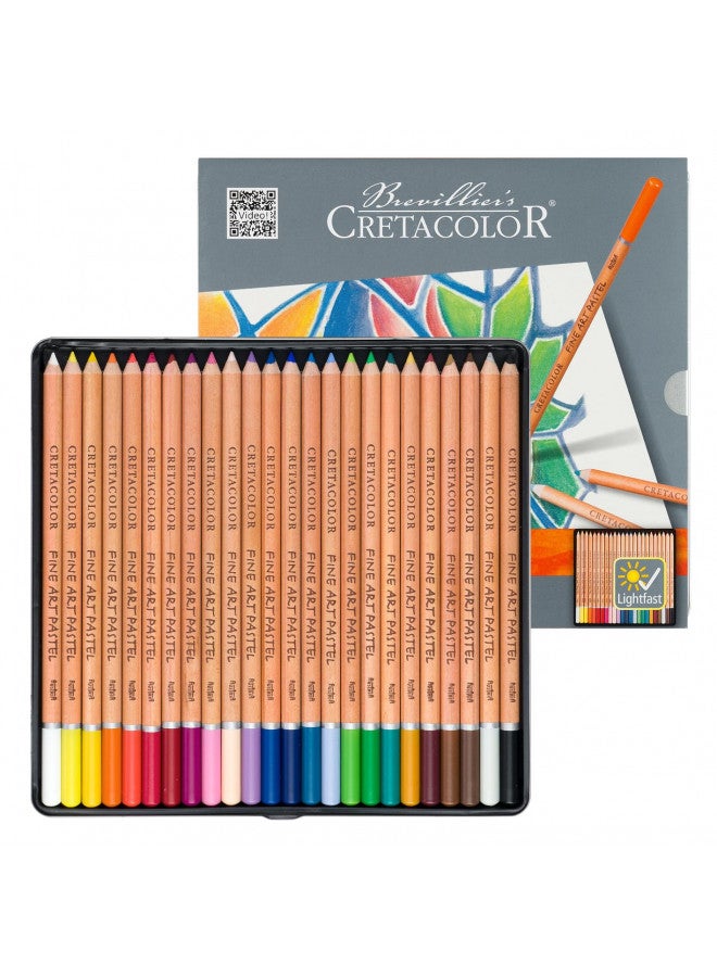 Cretacolor Fine Art Pastel Pencil Set, Set of 24, Multi - Image 1