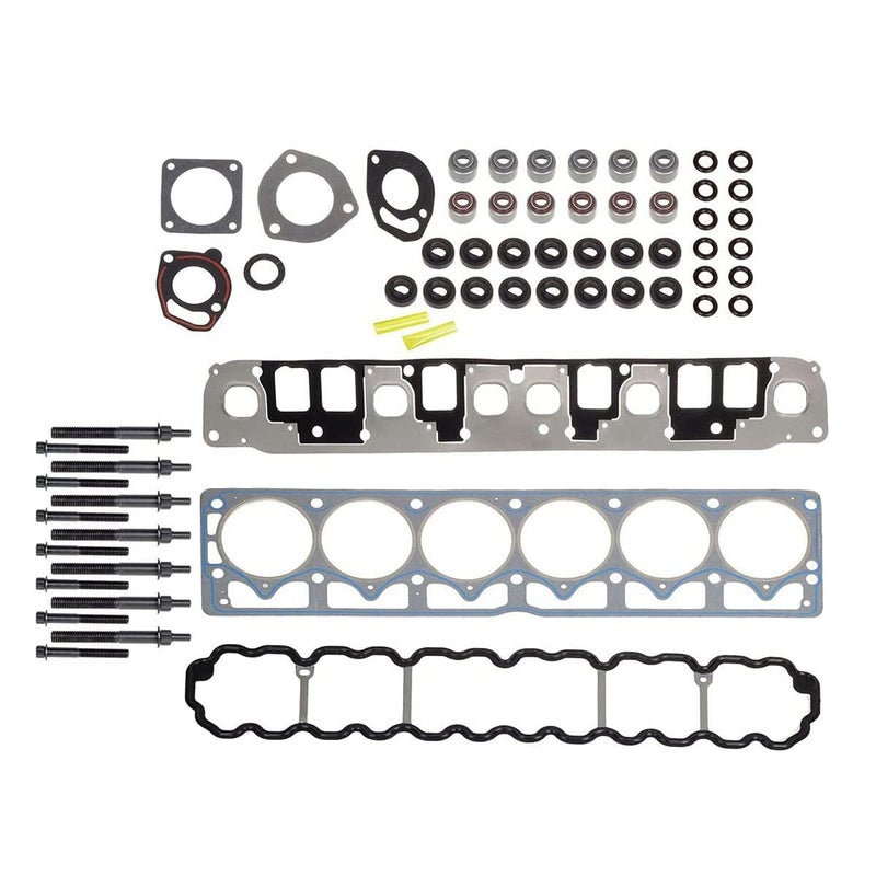 Vincos Cylinder Head Gasket Set with Head Bolts HS9076PT4 ES71102 Compatible with Cherokee 9901 Grand Cherokee 1999 2000 2001 2002 2003 TJWrangler 00 01 02 03
