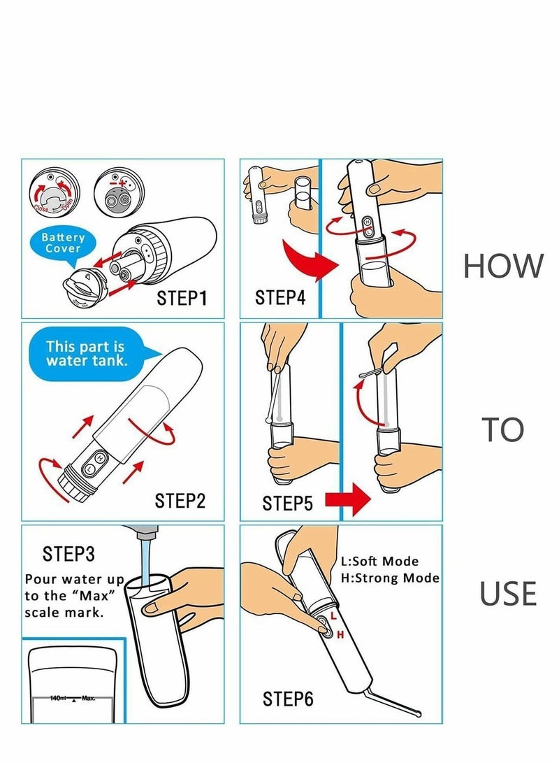 NIBEMINENT Portable Waterproof Electric Travel Bidet Handheld Personal Sprayer Bottle for Hygiene Cleaning/Baby/Care/Outdoor Traveling/Toilet/Disability/Postoperative  - Image 5