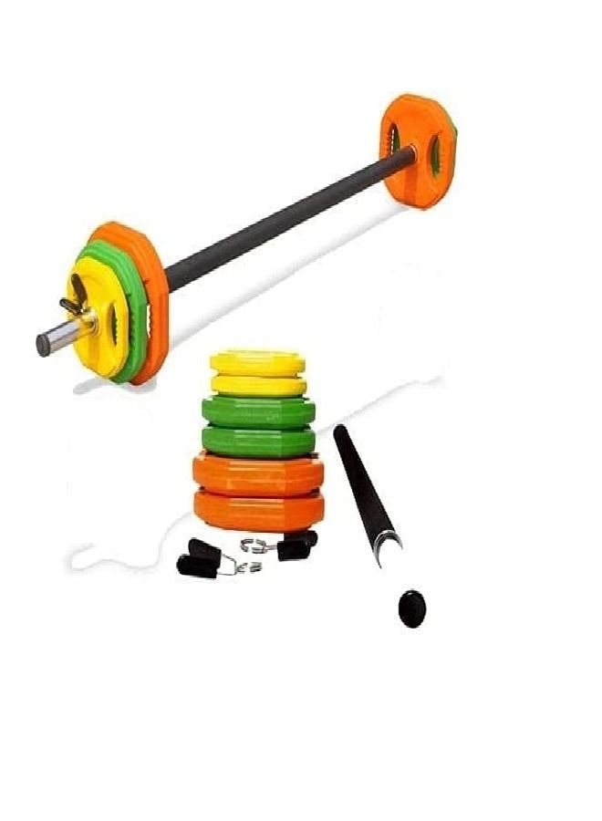 ULTIMAX Fitness Body Pump Set - 1 Bar|2 x (1.25, 2.5, 5 kg) |2 Spring Locks - Image 1