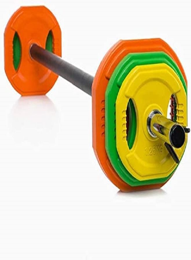 ULTIMAX Fitness Body Pump Set - 1 Bar|2 x (1.25, 2.5, 5 kg) |2 Spring Locks - Image 2