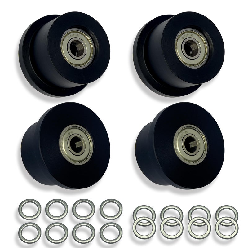 DAFORE Upgraded Machined Wheels/Rollers Compatible with Total Gym,Replacement Parts for 1000,1100,1400,1500,1600,1700,1800,1900,Achiever,Force,Gold,Max,Platinum,Plus,Pro,Supra,Supreme,Ultima,Ultra,XLI,4Pcs - Image 1