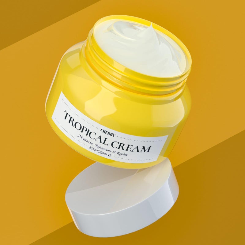 Cherry Tropical Moisturizing Cream â€• Best Moisturizer For Winter | Quick Absorption, Long-lasting, Non - Greasy | Moisturize, Rejuvenate, Revive (8.5 Fl Oz 250ml) (1) - Image 4