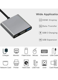 بيوينتي NEW USB-C to HDMI Multiport Adapter with Charging Port – 4K HDMI Converter, USB 3.0 Hub, and USB-C Charging for Mac, iPad Pro, MacBook, and Chromebook  - Image 3