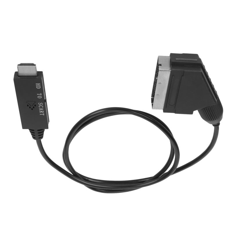 HDMI HD Multimedia Interface to Scart Cable Converts HD Signal to SCART Composite Video - Standard Definition 480i 576i Conversion Adapter for TVs VHS VCRs DVD Recorders - Image 1